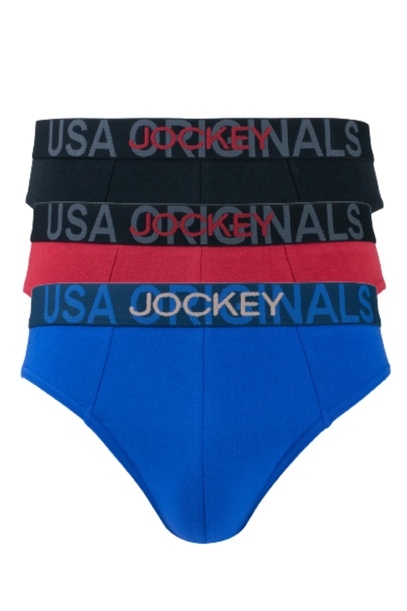 Jockey 3 Pieces Cotton Elastane Briefs | JMB238036